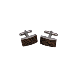 Genuine Alligator Cognac Cufflinks