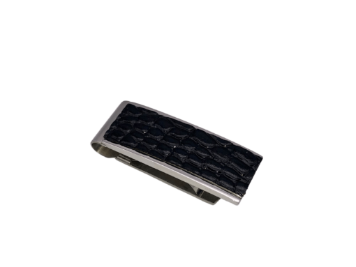 Croco Black Money Clip