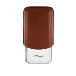 Cigar Case 3 - Brown with Chrome
