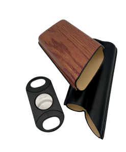62 Ring Wood 2 Cigar Case with Cutter