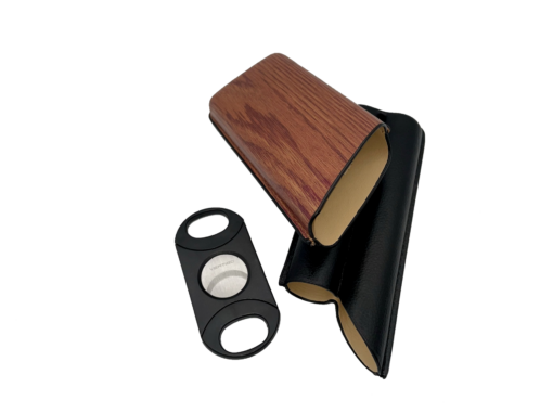 62 Ring Wood 2 Cigar Case with Cutter