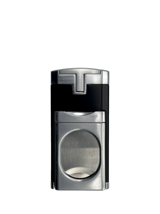 Duke Guillotine Lighter - Black Matte and Chrome Satin