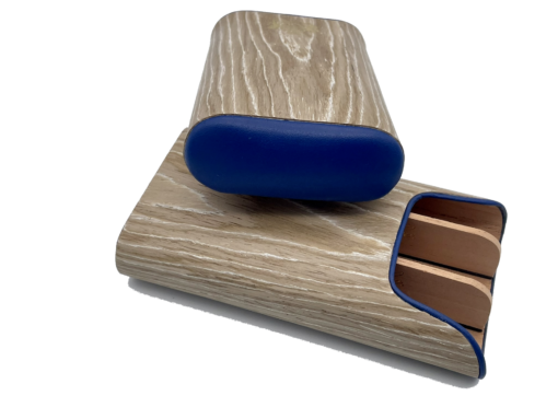 Bleached Oak & Royal Blue Pocket Case (Gordo)