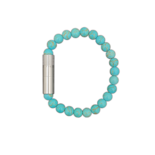 8mm Bead Punch Bracelet - Turquoise (Small)