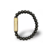 8mm Bead Punch Bracelet - Gold Onyx Matte (Large)