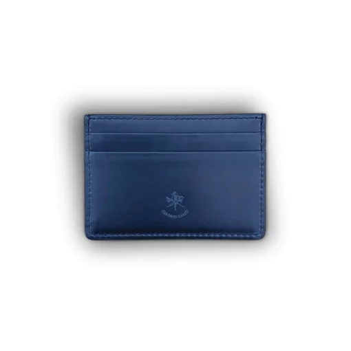 Leather Card Holder - Petrol Blue