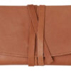 Genuine Leather Deluxe Rollup Pouch - Tan