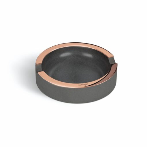 Concrete Ashtray Small Light Grey & Rose Gold