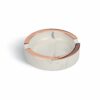 Concrete Ashtray Small White & Rose Gold