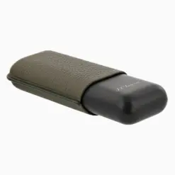 Cigar Case 2 - Matte Kaki Grain and Matte Black