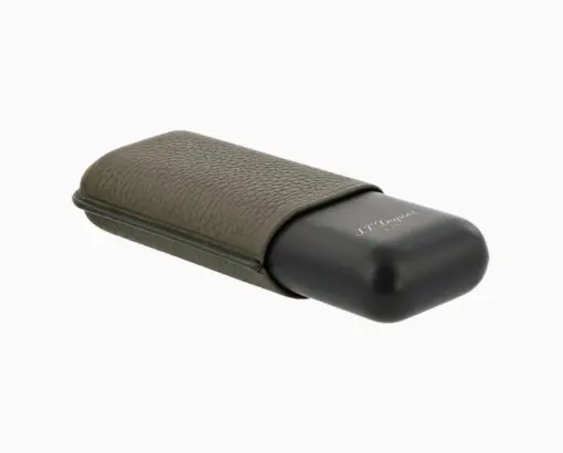 Cigar Case 2 - Matte Kaki Grain and Matte Black