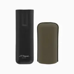 Cigar Case 2 - Matte Kaki Grain and Matte Black