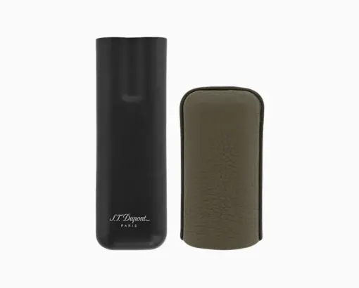 Cigar Case 2 - Matte Kaki Grain and Matte Black