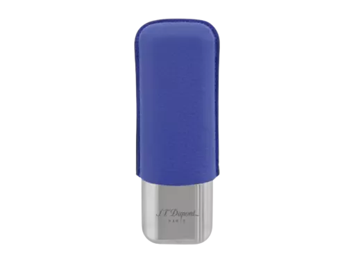 Cigar Case 2 - Electric Blue and Chrome