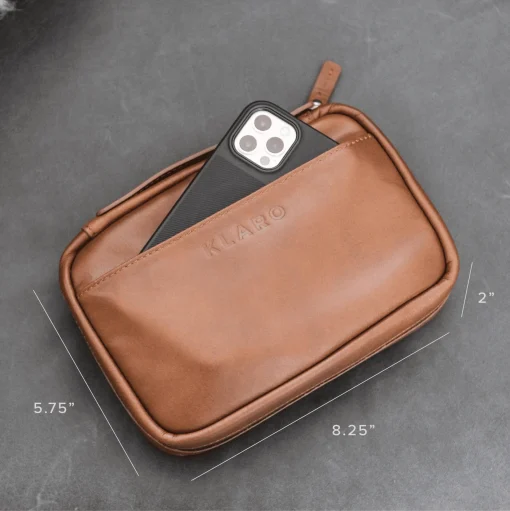 Flint Travel Leather Cigar Case - Brown
