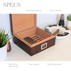Kingston Humidor - Cherry Finish
