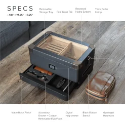 Military Humidor - Black Edition - Limited