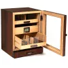 Luca Humidor Cabinet - Brown Walnut