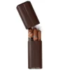 Premium 3 Cigar Travel Case - Cocoa Brown