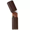 Premium 3 Cigar Travel Case - Cocoa Brown