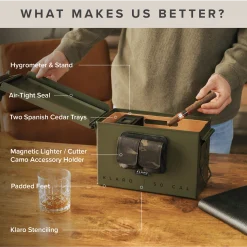 The Smoke Can - 50 Cal Humidor Green