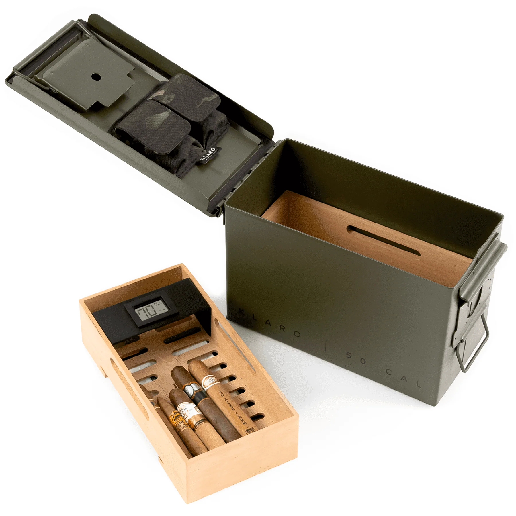 The Smoke Can - 50 Cal Humidor Green